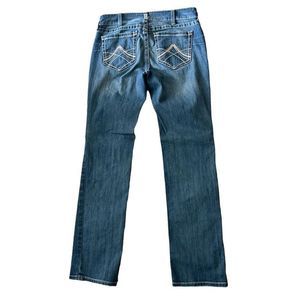 Ariat Jeans Womens 31R REAL Rainstorm Low Rise Denim Straight Stretch 31x32